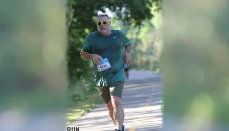 Man running in a race