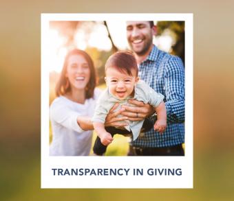 Transparency in giving.
